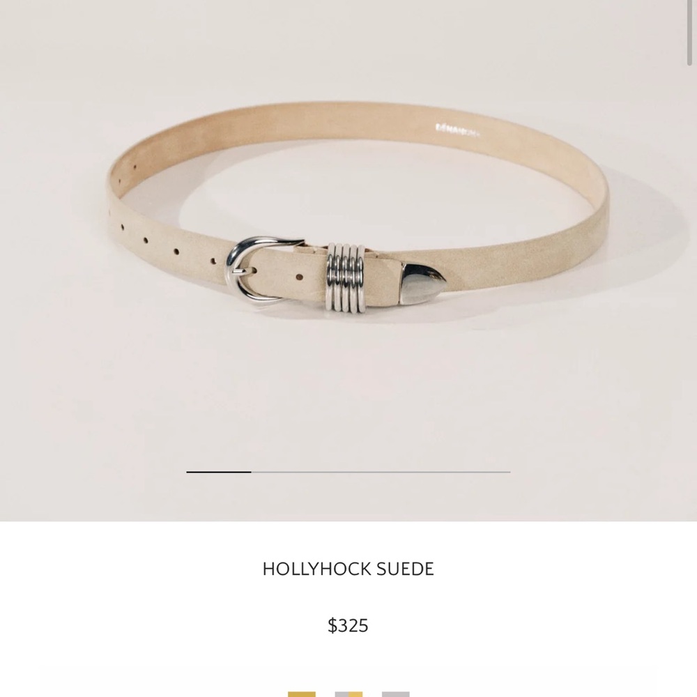 Dehanche Hollyhock Suede Papyrus Belt size small NWT